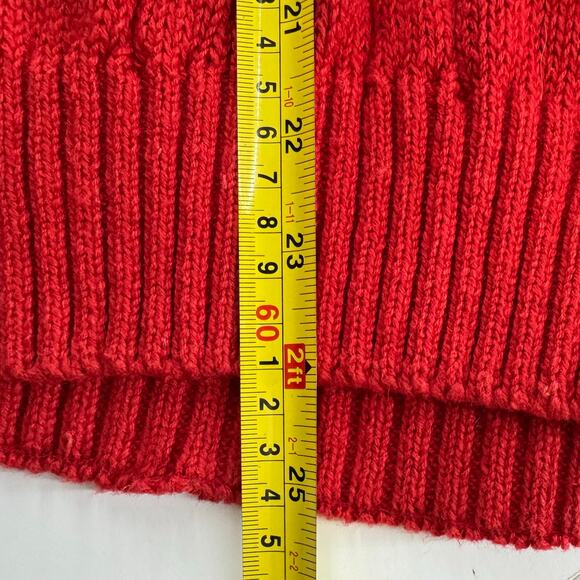 Vintage Y2K Altitude Deep V Neck Red Striped Preppy Pullover Sweater Size Small - Picture 5 of 5